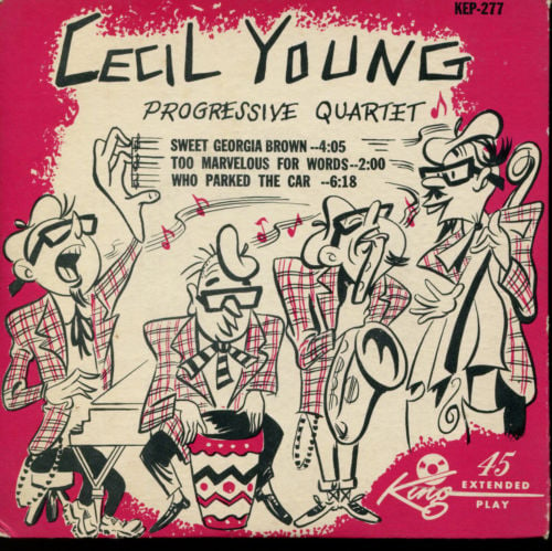 CECIL YOUNG PROGRESSIVE QUARTET Vol. 2 King KEP-277 Jazz 45 EP With Cover