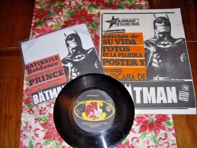 PRINCE Batibaile BATMAN OST (1989 MEXICO 7" PROMO 45 w/ PRESS KIT) Funk Soul