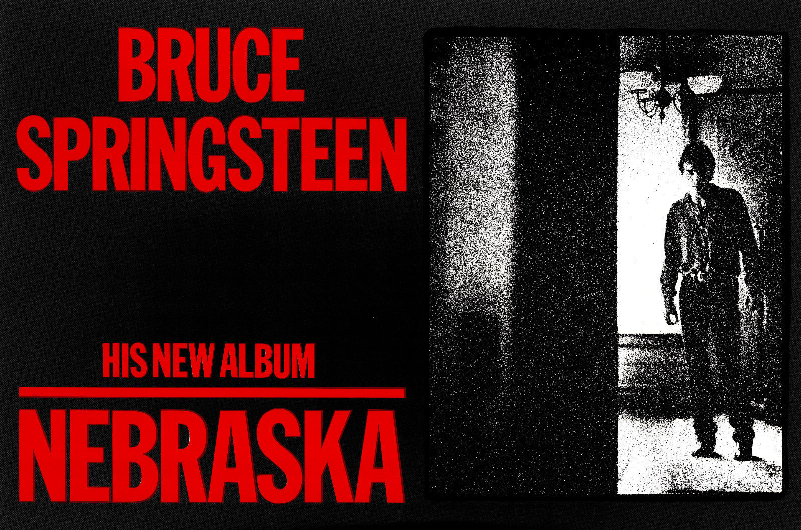 Bruce Springsteen Original Promo Poster for Nebraska Album 1982