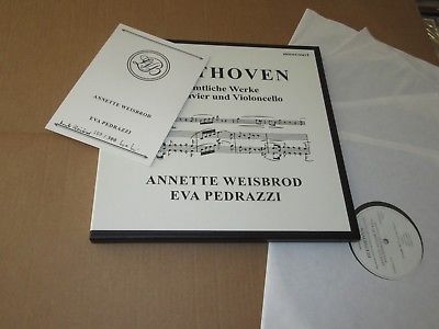 EVA PEDRAZZI WEISBROD BEETHOVEN COMPLETE CELLO 4 LP BOX MIRECOURT SIGNED 169/300