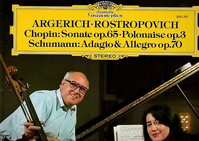 DGG STEREO - ARGERICH / ROSTROPOVICH - CHOPIN / SCHUMANN - CELLO & PIANO - NM