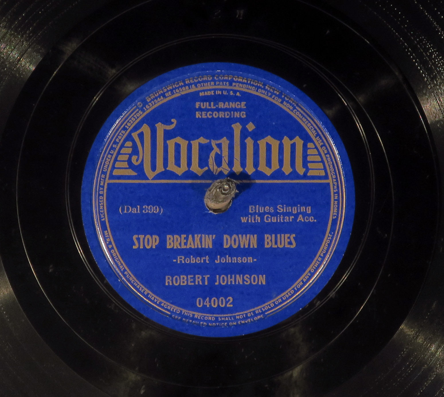78 RPM -- Robert Johnson, Vocalion 04002, EE-  Blues