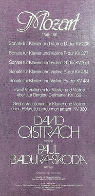 Pic 2 RARE REFERENCE RECORDING DAVID OISTRAKH & BADURA-SKODA MOZART 3 LP BOX SET