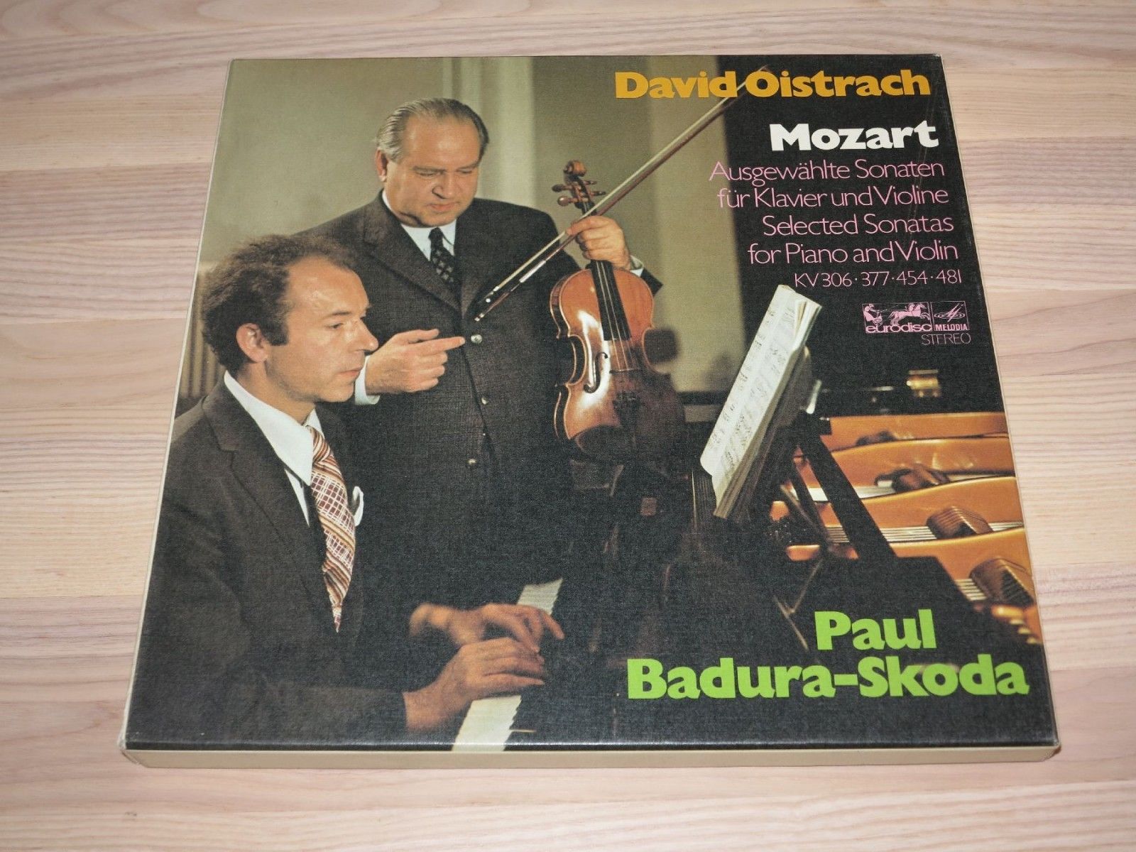 Oistrakh 2 LP Box - Badura-Skoda/Mozart Sonatas/Eurodisc Press in Mint/MINT
