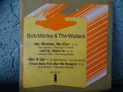 Bob Marley & The Wailers No Woman No Cry 7" EP Promo Rare Island Palmtree NM
