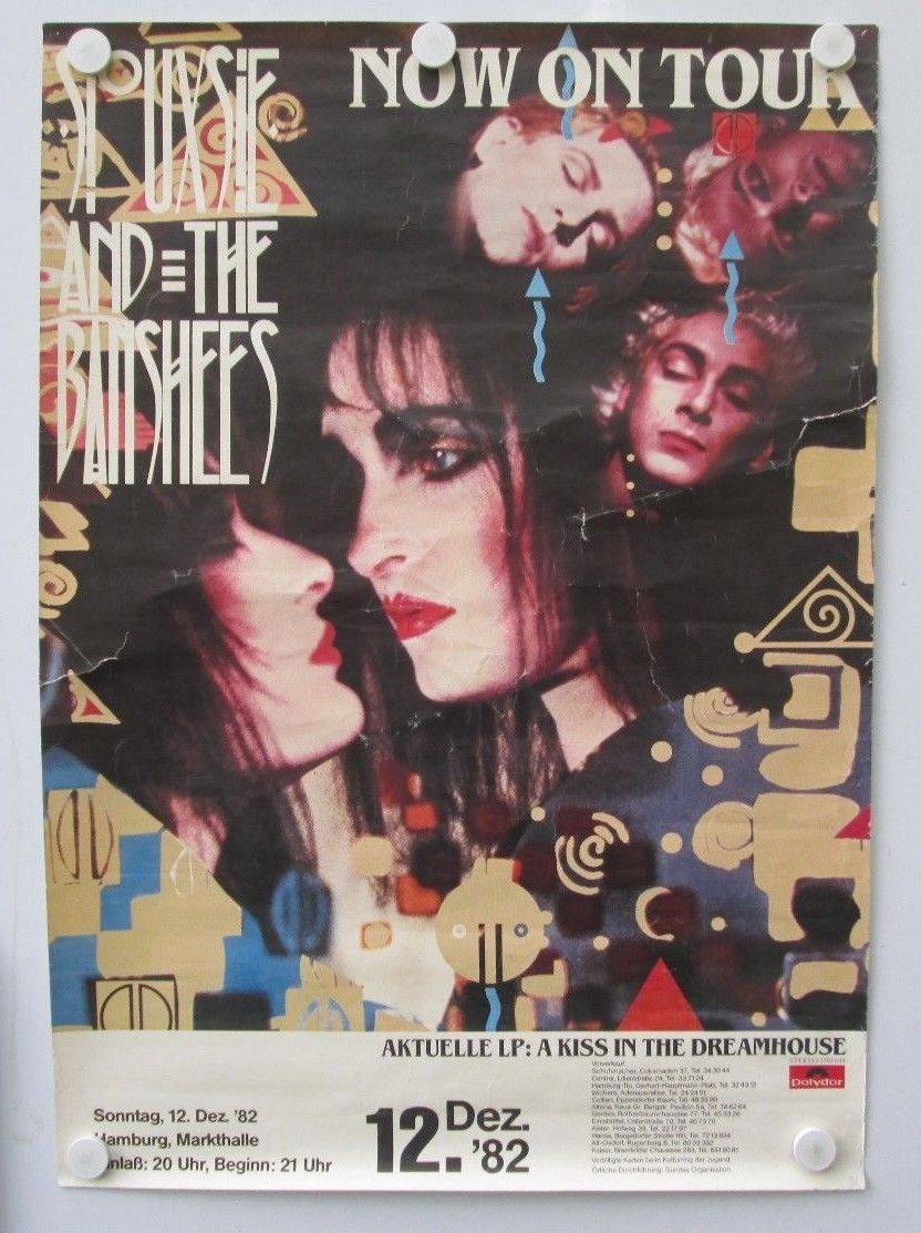 Siouxsie And The Banshees Vintage 1982 Hamburg Dreamhouse Tour Poster Punk