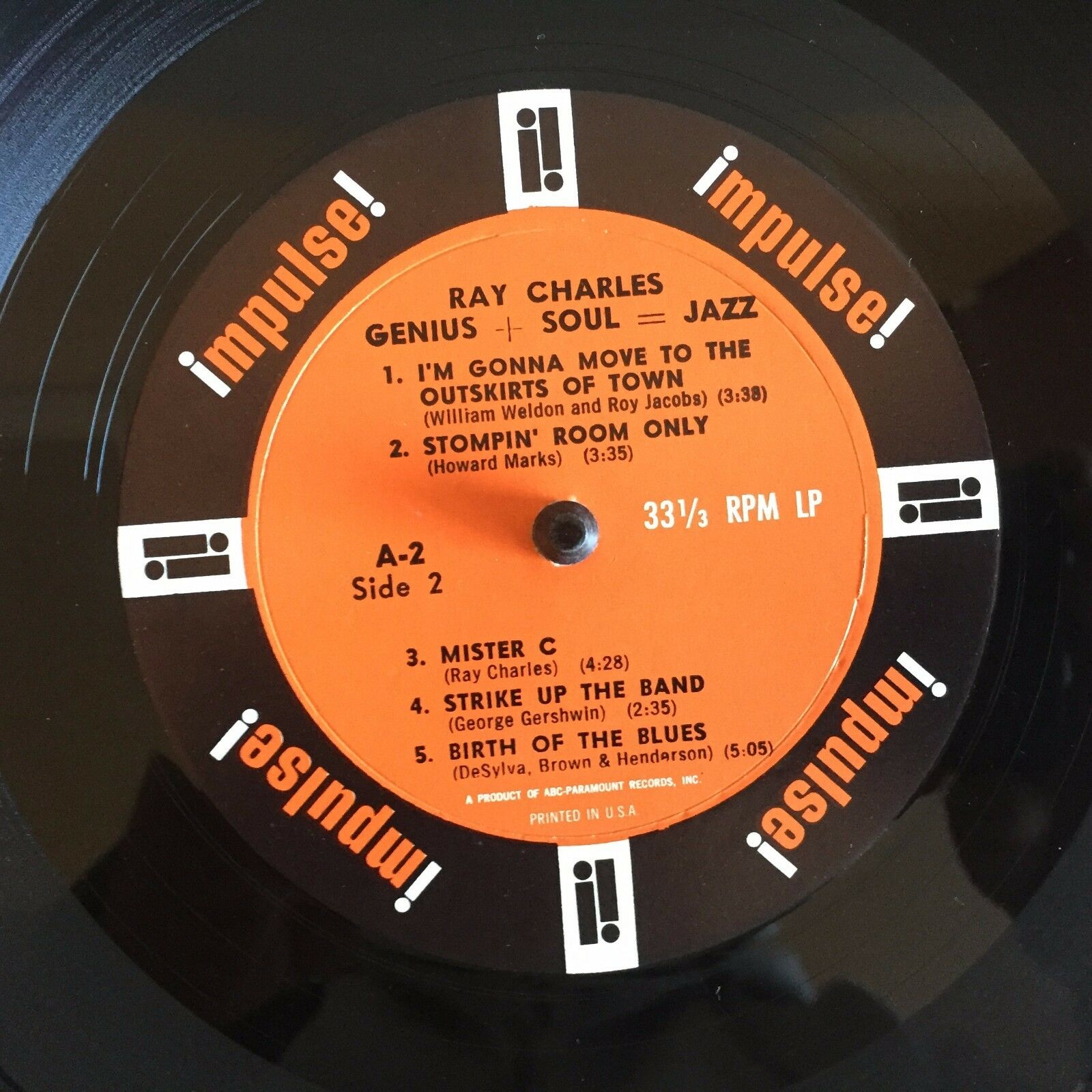 Pic 3 Genius+Soul=Jazz by Ray Charles 1961 Vinyl Impulse Records 1st Press Mono