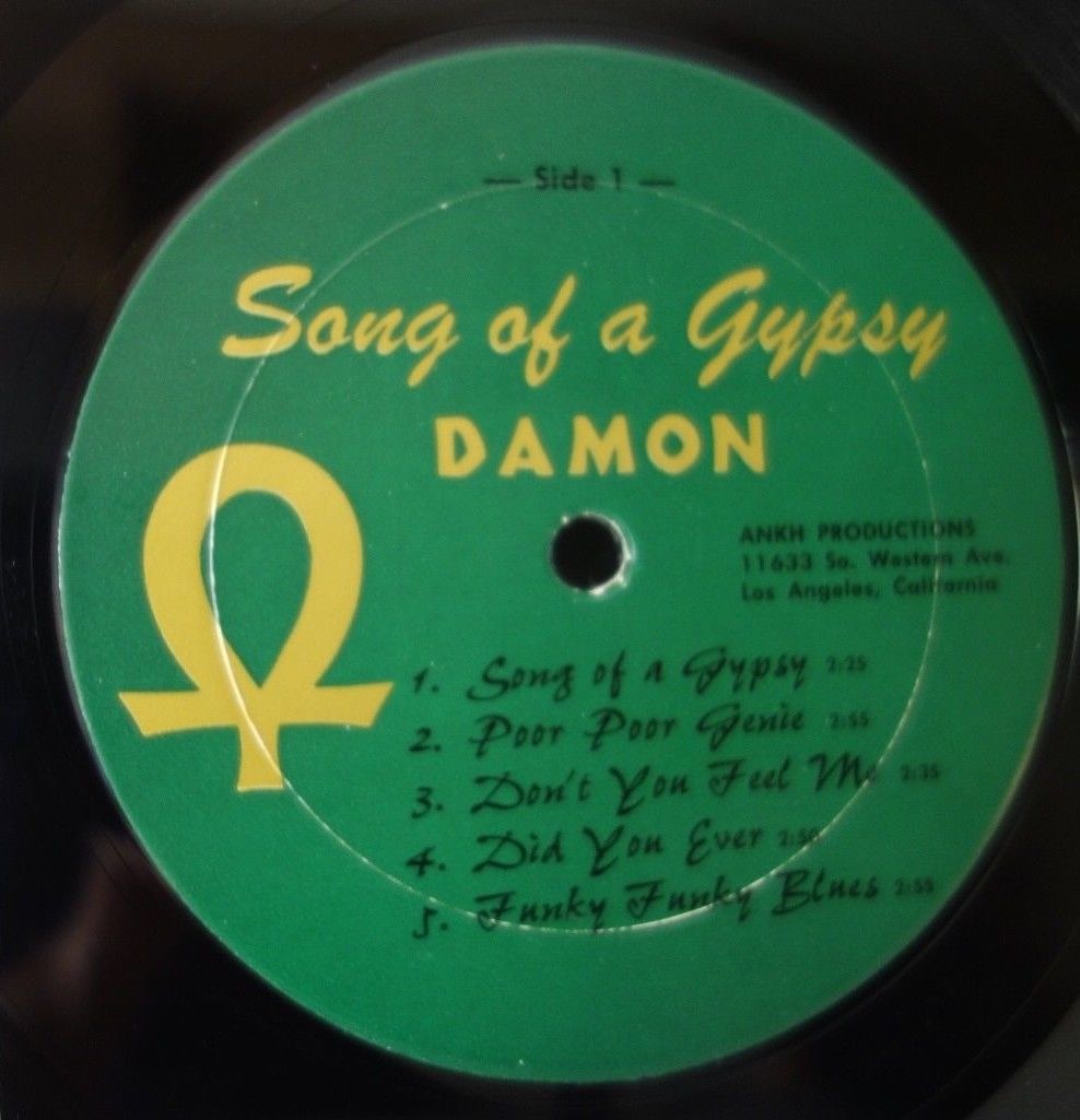 VG+/EX- Damon "Song of a Gypsy" 1st Press Ankh Records Private Psych Holy Grail