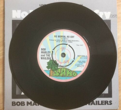 Pic 1 BOB MARLEY & THE WAILERS DJ PROMO - NO WOMAN NO CRY. 1974 ISLAND RECORDS