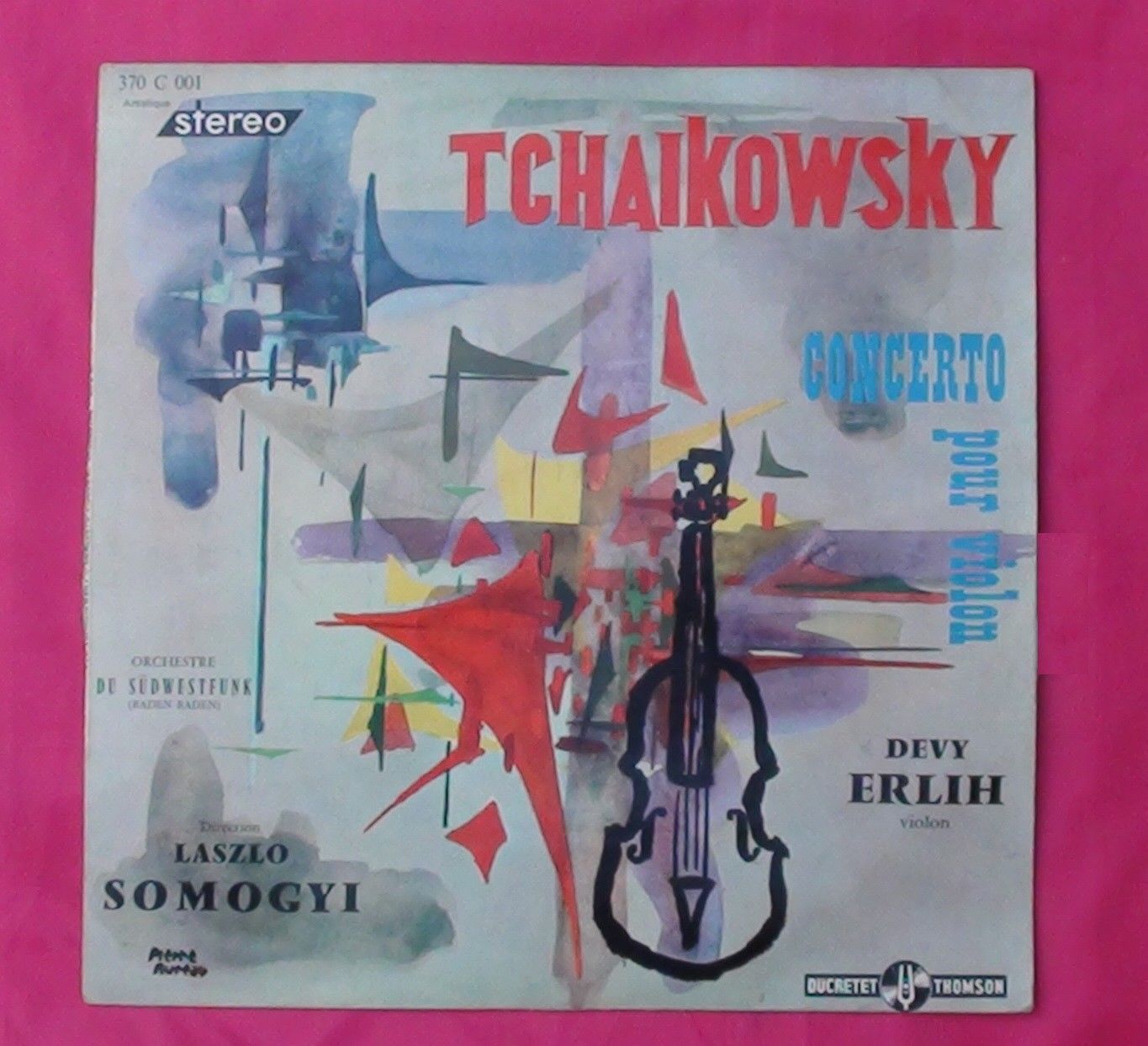 Devy Erlih Tchaikovsky Concerto Ducretet-Thomson French Stereo 12’’ LP