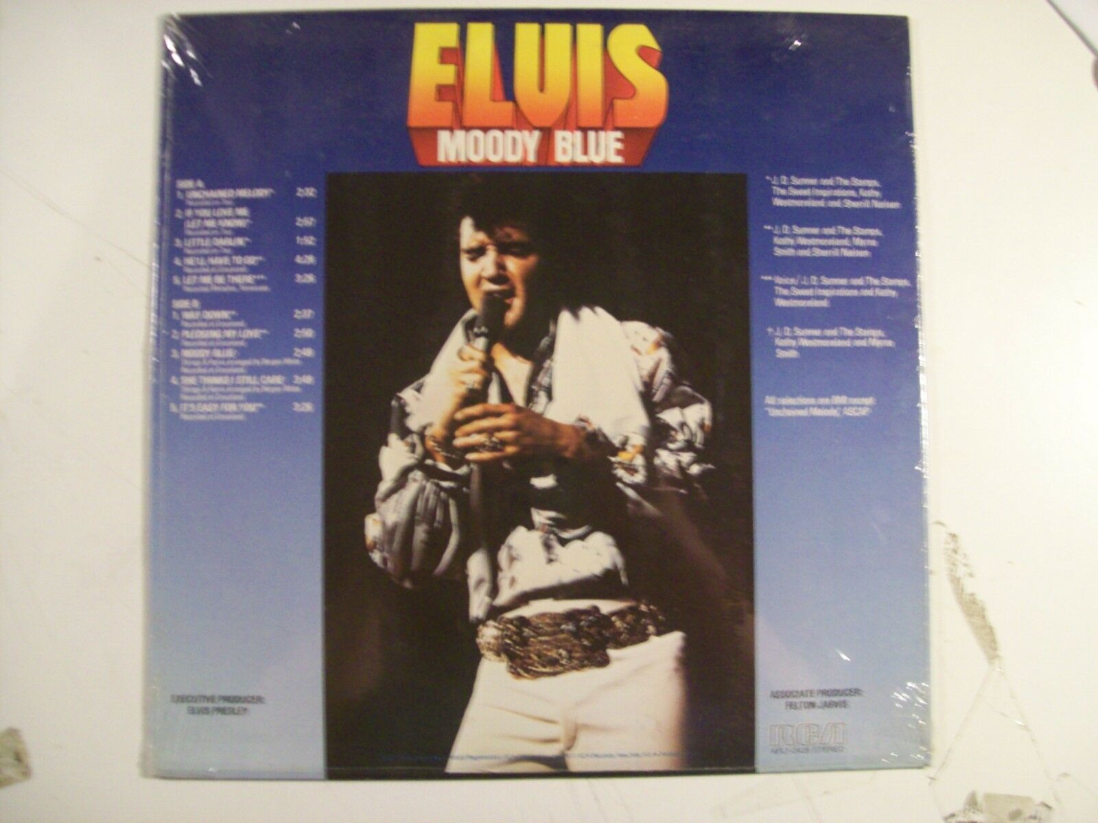 Pic 1 1977 Elvis Presley - Moody Blue  AFL-2428  EXPERIMENTAL YELLOW VINYL