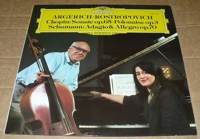 Chopin CELLO sonata / Schumann Adagio ARGERICH piano ROSTROPOVICH DG 2531 201 NM