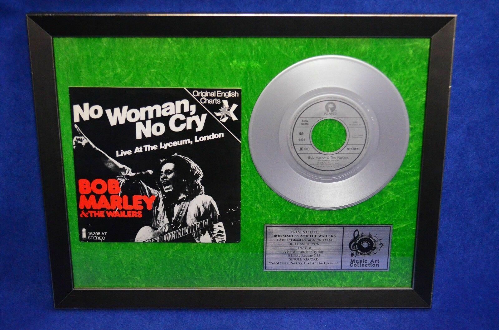 BOB MARLEY - No Woman No Cry  bild single 7" records PICTURE Silber silver