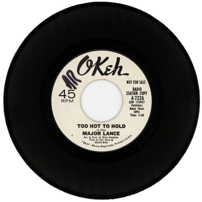 MAJOR LANCE  "TOO HOT TO HOLD"  DEMO     NORTHERN SOUL
