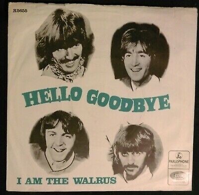 THE BEATLES "HELLO GOODBYE""I AM A WALRUS" DENMARK 1967 PS ORIG. 7"