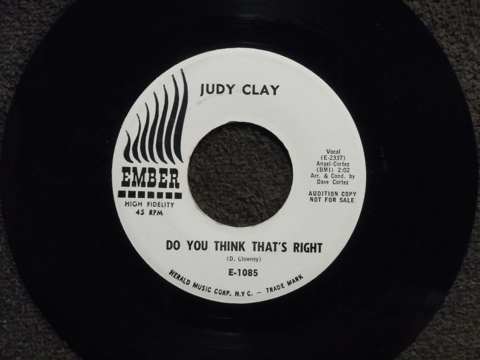 northern soul JUDY CLAY Do You Think That's Right EMBER 1085 DJ M-