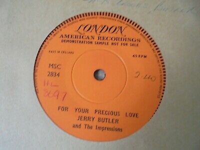 Jerry Butler & The Impressions - For Your Precious Love 1958 UK 45 LONDON DEMO