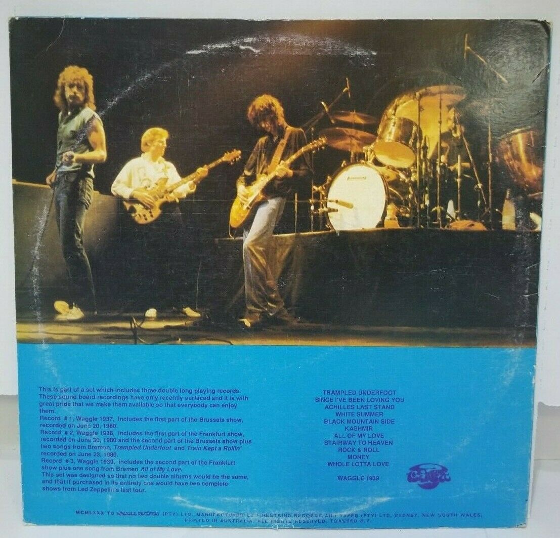 Pic 1 Led Zeppelin Last Tour Live In Germany 1980 Concert Dinosaur 2 LP Vinyl Record
