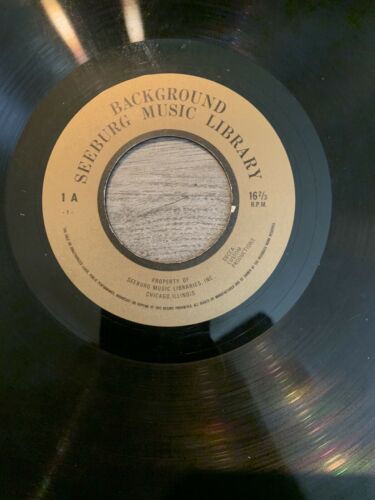 Pic 1 Six 12 Inch 16 2/3 rpm Seeburg Music Library Background Records