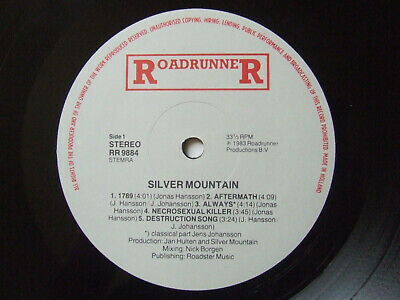 Pic 3 SILVER MOUNTAIN shakin brains...ROADRUNNER-RR9884  YEARS 1983