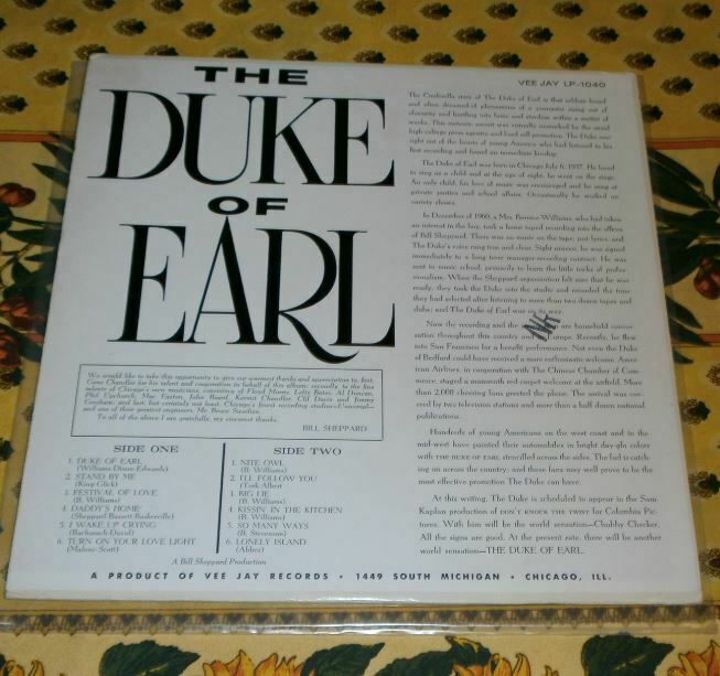 Pic 3 Gene Chandler Duke of Earl  Original LP Northern soul Popcorn MINT-/EX