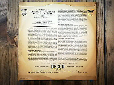 Pic 1 Decca LXT2970 - Tchaikovsky - Violin Concerto - Mischa ELMAN - Adrian BOULT RARE