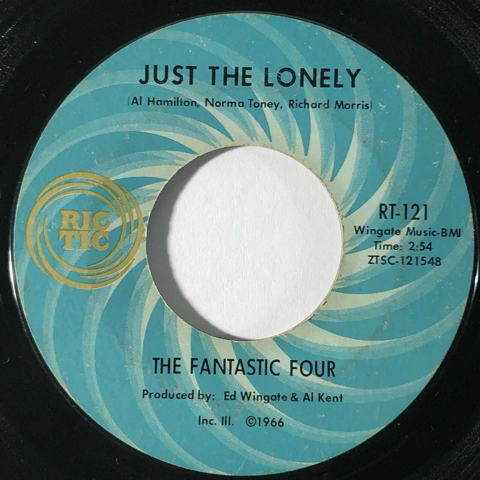Pic 1 FANTASTIC FOUR Can't Stop Looking for My Baby Ric-Tic Northern Soul 45 HEAR