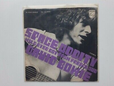 Pic 1 David Bowie 45 RPM Space Oddity / wild eyed boy from freecloud PS Holland 1969