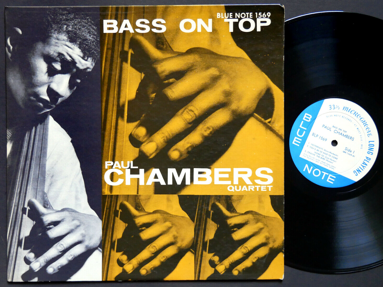 Pic 1 PAUL CHAMBERS Quartet Bass On Top LP BLUE NOTE BLP 1569 US '57 EAR MONO 47W.63rd
