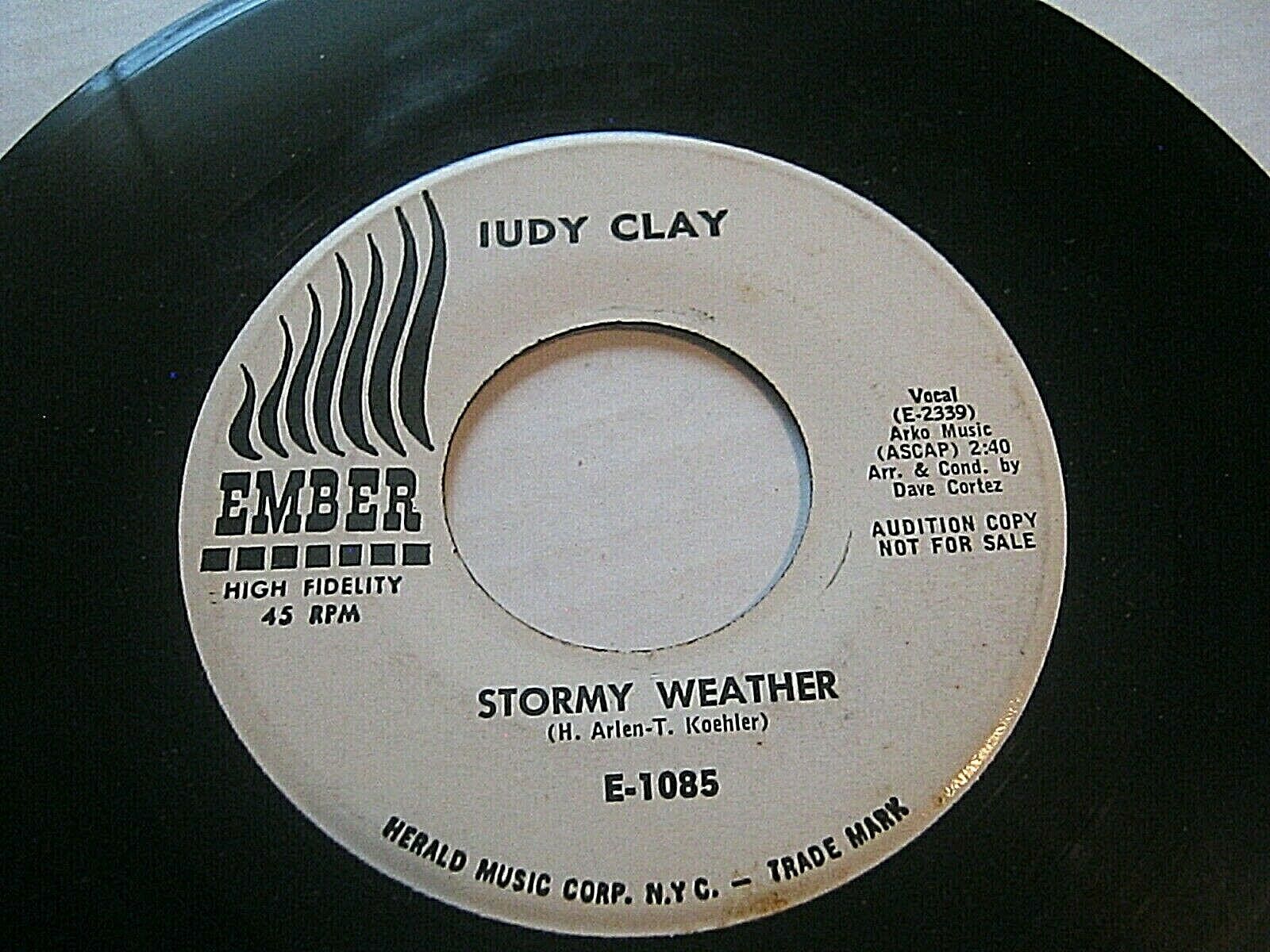 Pic 1 Judy Clay ?– Do You Think That's Right / Stormy Weather PROMO AUDITION E-1085