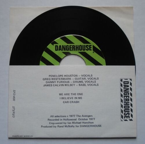 Pic 3 RARE Punk AVENGERS We Are The One NM- 'Crucifix' DANGERHOUSE 7" 1977 EP KBD HEAR