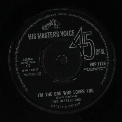 IMPRESSIONS: I'm The One Who Loves You / I Need Your Love 45 (UK, company slee