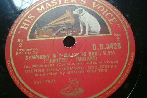 Pic 2 BRUNO WALTER 78 RPM MOZART SYMPHONY No. 41  "JUPITER "