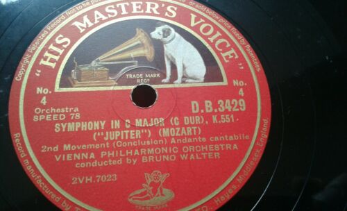 Pic 4 BRUNO WALTER 78 RPM MOZART SYMPHONY No. 41  "JUPITER "