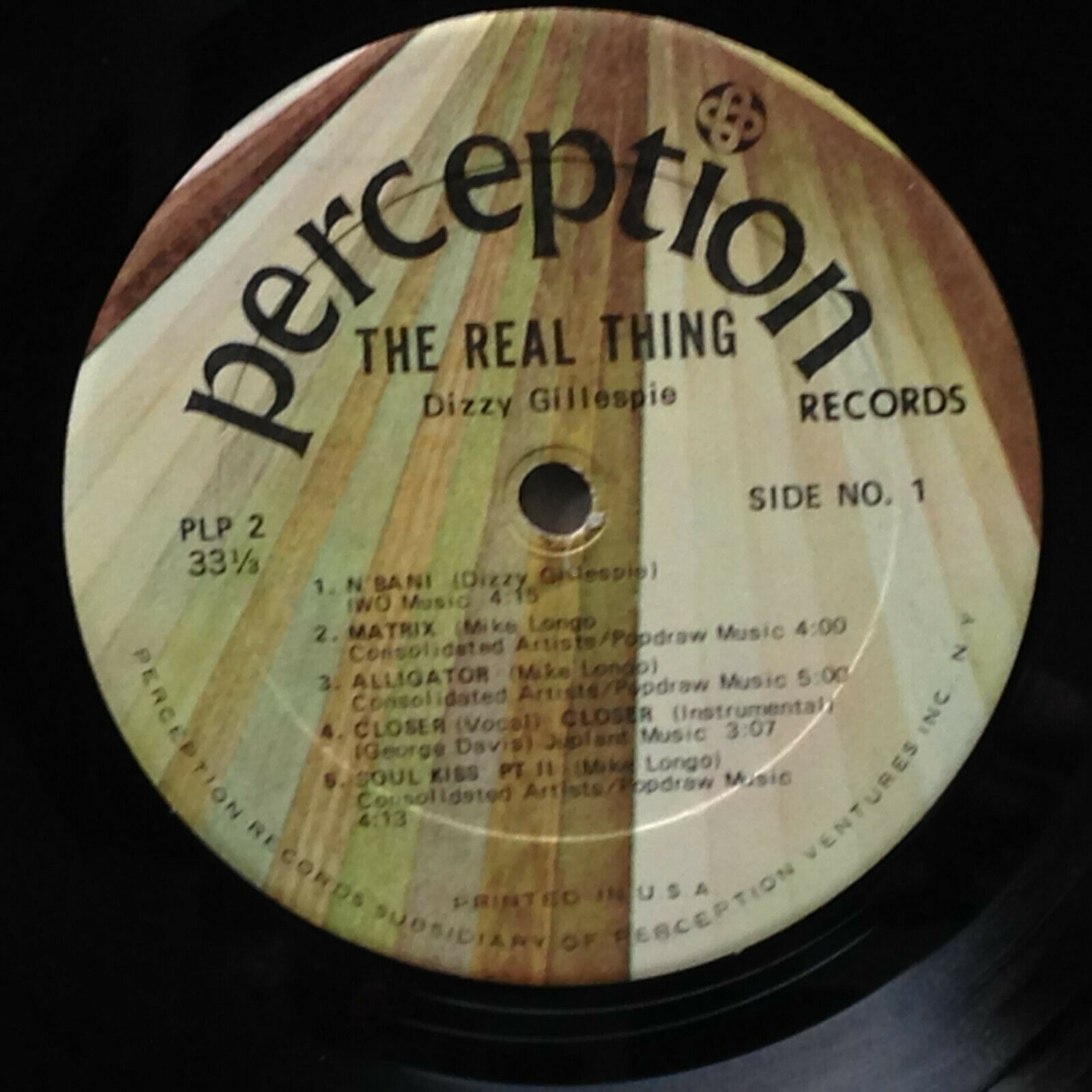 Pic 2 Dizzy Gillespie-The Real Thing-Perception 2-JAMES MOODY