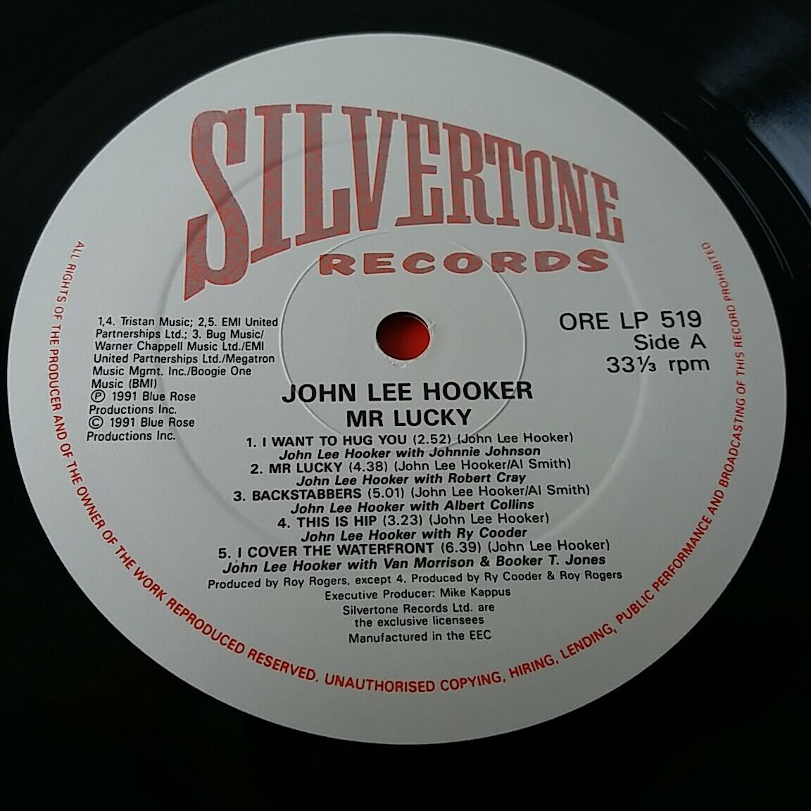 Pic 4 John Lee Hooker - Mr Lucky -  Vinyl LP Europe 1st Press 1991 NM/NM