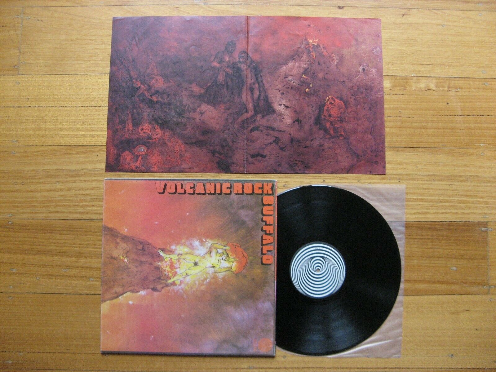 Pic 1 BUFFALO - Volcanic Rock LP - EX COND. 1ST OZ VERTIGO SWIRL + INSERT Prog / Psych