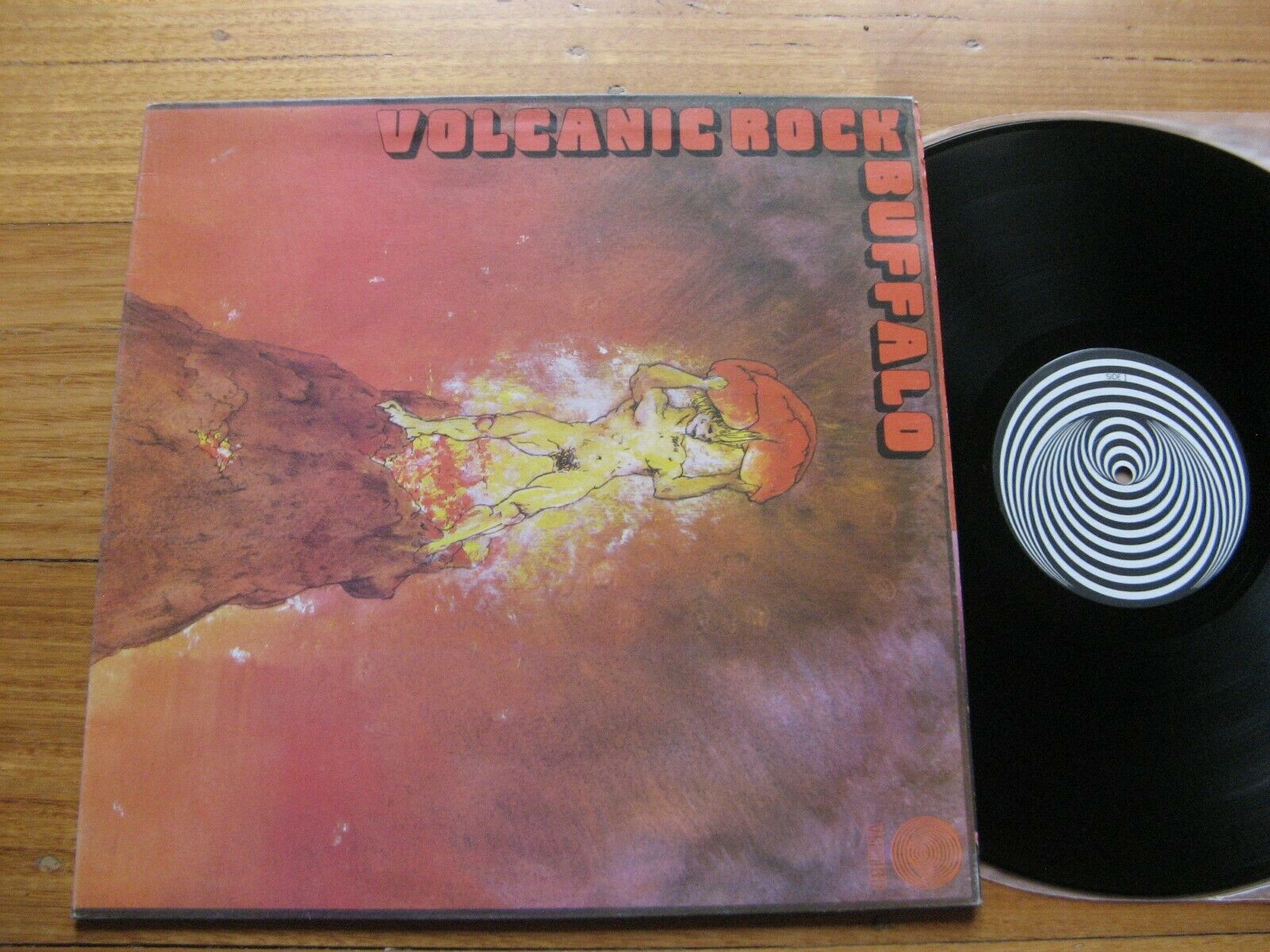 Pic 1 BUFFALO - Volcanic Rock LP - EX COND. 1ST OZ VERTIGO SWIRL + INSERT Prog / Psych