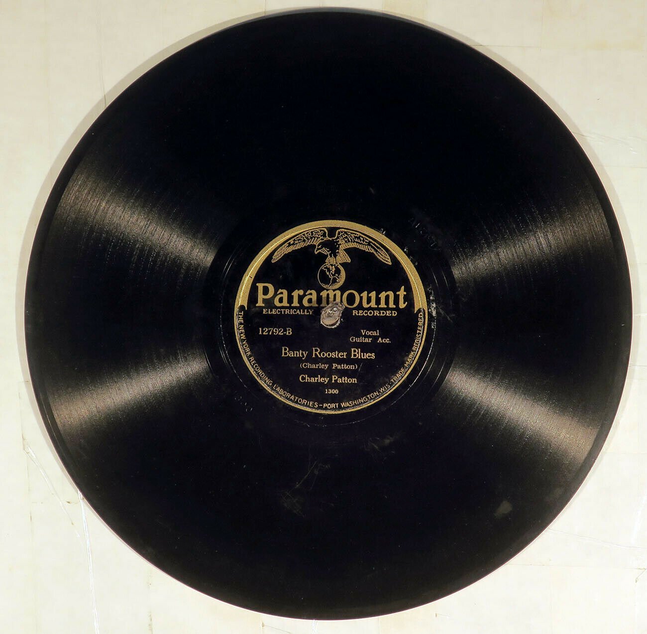 Pic 1 78 RPM -- Charley Patton, Paramount 12792, E Blues