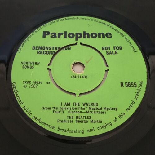 Pic 1 BEATLES Hello, Goodbye / I Am The Walrus UK 'A' Label Promo Demo Parlophone