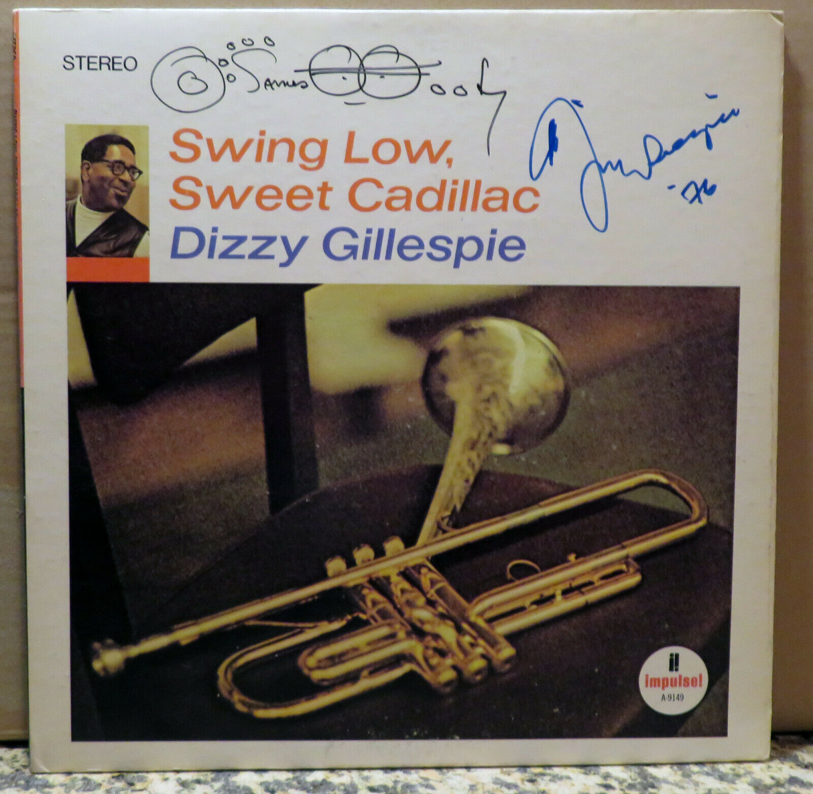 Pic 1 Dizzy Gillespie James Moody. BOTH signed autographed autograph record LP. RARE