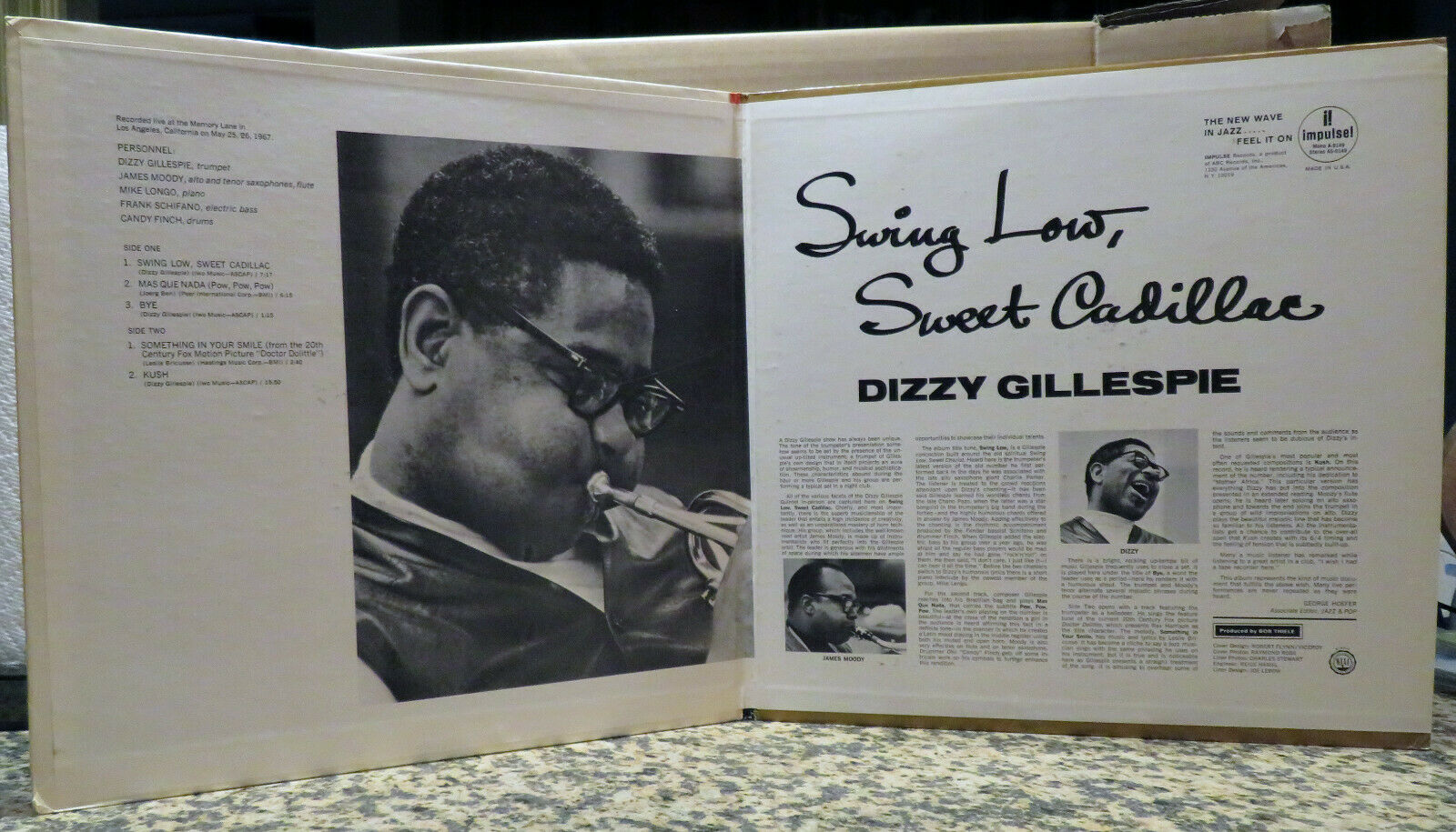 Pic 2 Dizzy Gillespie James Moody. BOTH signed autographed autograph record LP. RARE