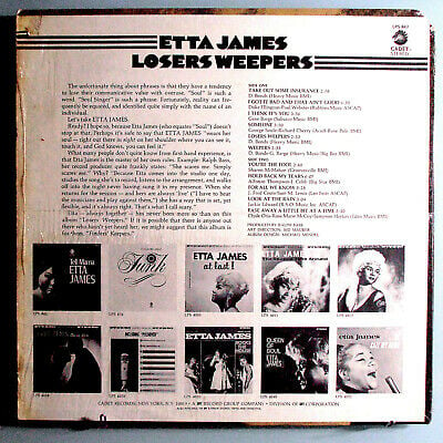 Pic 1 ETTA JAMES LOSERS WEEPERS RARE ORIGINAL '69 CADET/MONARCH LP IN SHRINK BEAUTIFUL