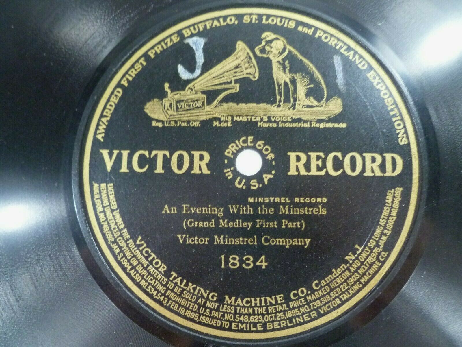 popsike.com - Victor 1834 An Evening With the Minstrels Folk 78 rpm 10 ...