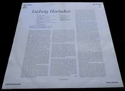 Pic 3 Bach / Dvorak / Chopin: Recital - Ludwig Hoelscher **Telefunken BLE 43071 LP**