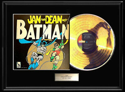 JAN & DEAN  MEET BATMAN ALBUM FRAMED LP GOLD METALIZED RECORD BEACH BOY