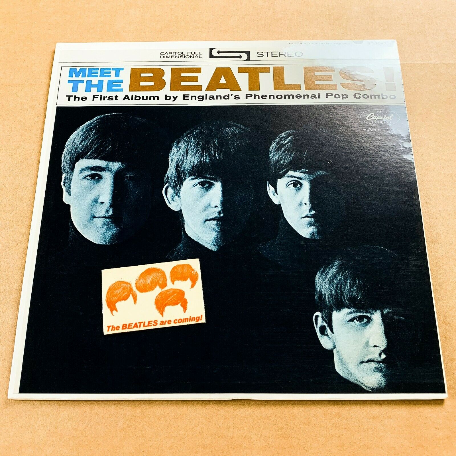 Pic 1 THE BEATLES MEET THE BEATLES  US ORIG'64 CAPITOL ST-2047 STEREO 1ST PRESS SEALED