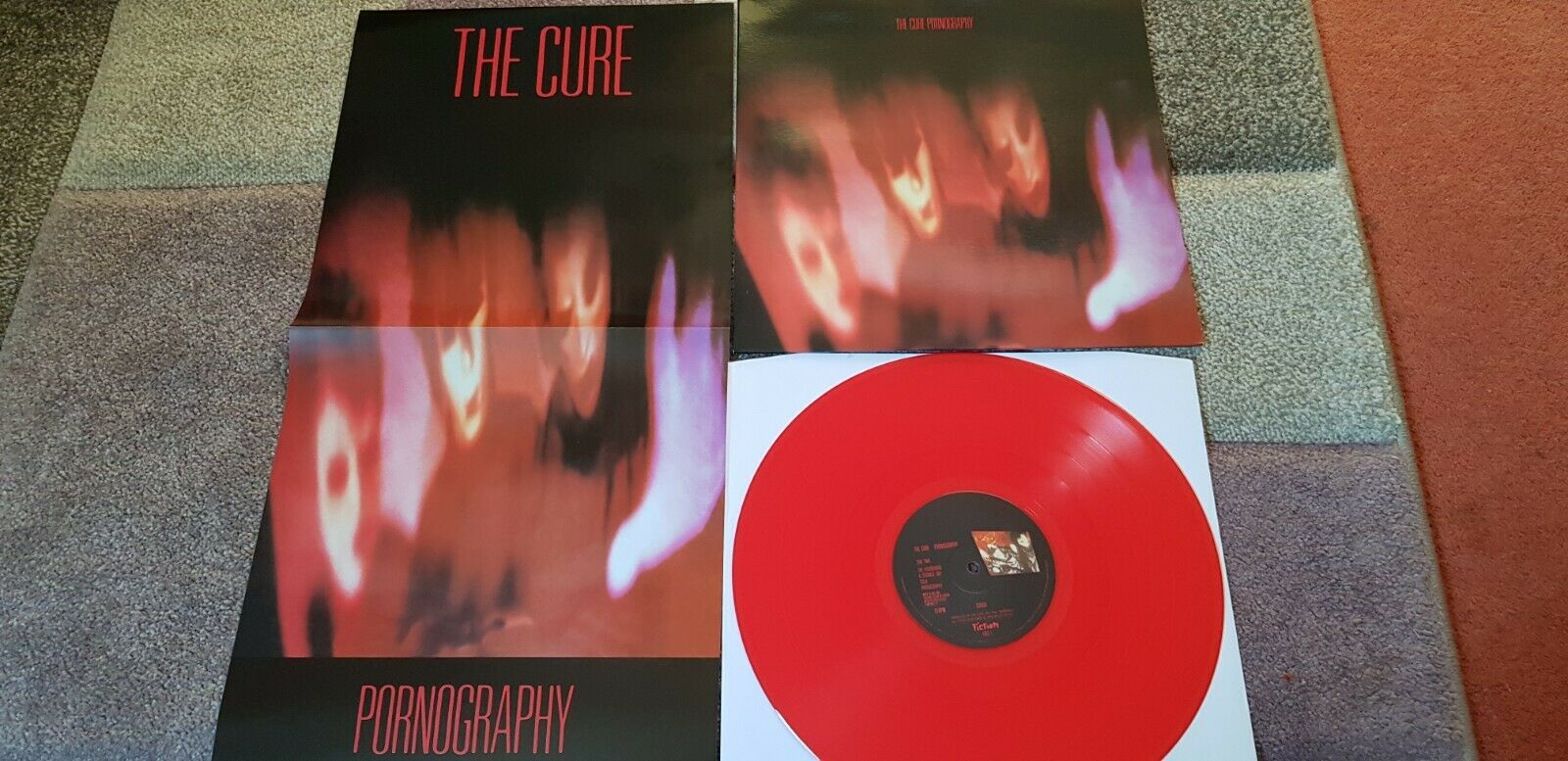 1600px x 777px - popsike.com - THE CURE - PORNOGRAPHY - 300 ONLY U.K. RED VINYL LP + POSTER  / INNER MINT NEW - auction details