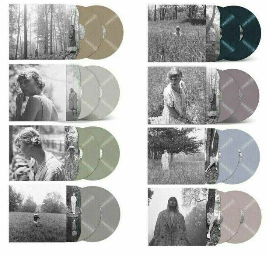  Taylor Swift Folklore Vinyl LP Bundle Complete Set ALL 8  Versions - auction details