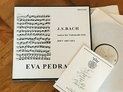 Pic 1 EVA PEDRAZZI BACH 6 CELLO SUITES MIRECOURT SIGNED NUMBERED 92/300 LP BOX SWISS